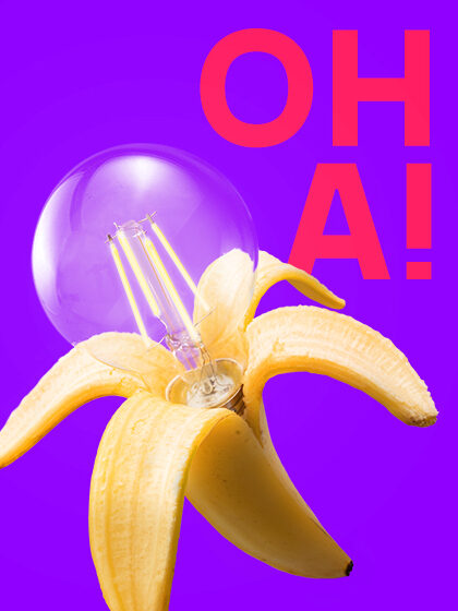 Campaign motif banana with light bulb 2024